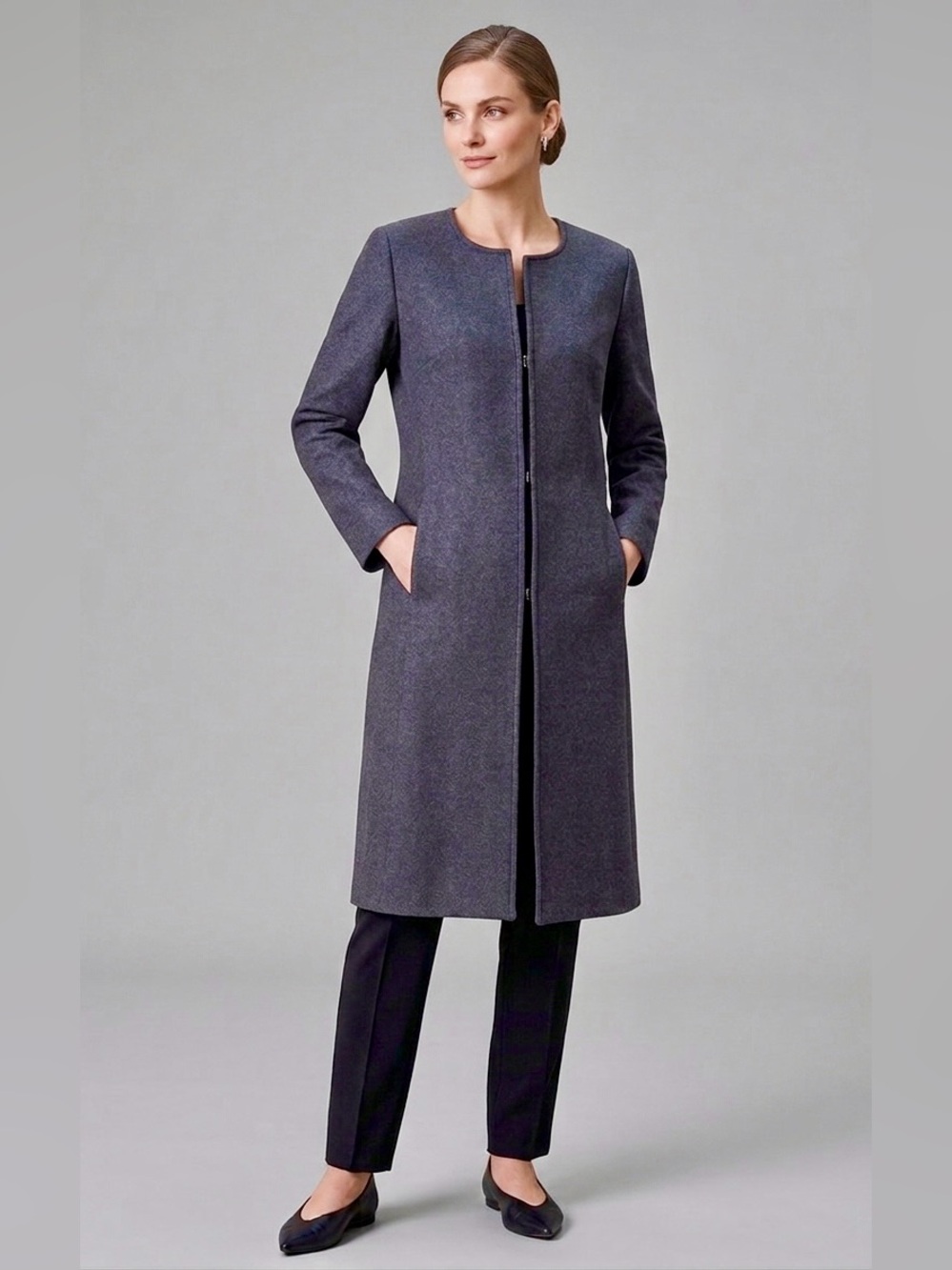Vintage Acne Unlined Navy Wool Utilitarian Coat, Size M
